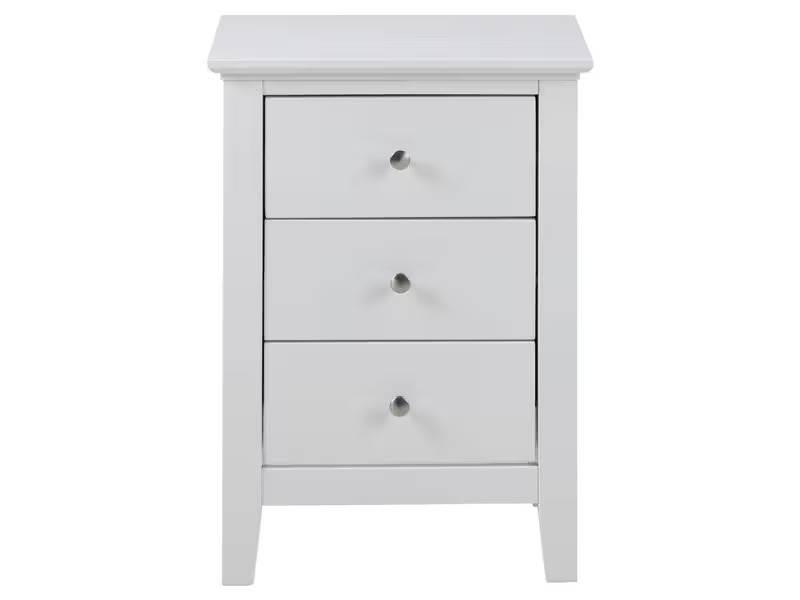AC Design Nachttisch Linnea 45 cm x 62.8 cm, Weiss glanz