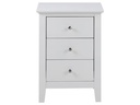 AC Design Nachttisch Linnea 45 cm x 62.8 cm, Weiss glanz
