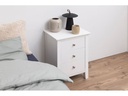 AC Design Nachttisch Linnea 45 cm x 62.8 cm, Weiss glanz