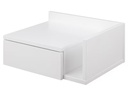 AC Design Nachttisch Ashlan 40 cm x 16.5 cm, Weiss glanz
