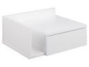 AC Design Nachttisch Ashlan 40 cm x 16.5 cm, Weiss glanz