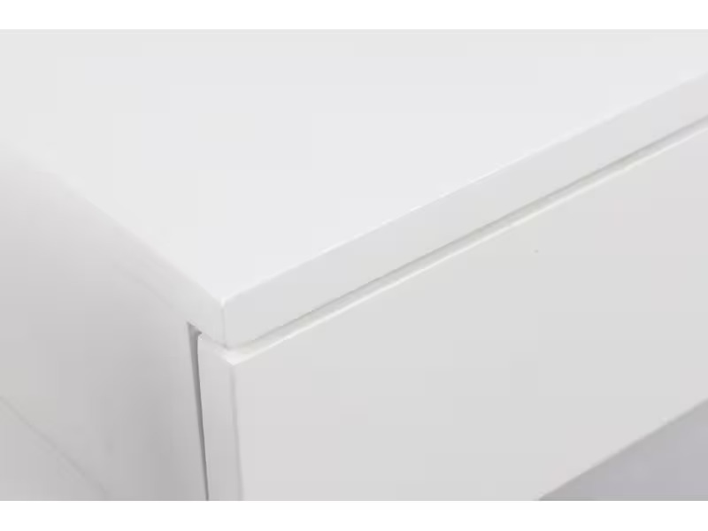 AC Design Nachttisch Ashlan 40 cm x 16.5 cm, Weiss glanz