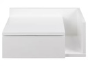 AC Design Nachttisch Ashlan 40 cm x 16.5 cm, Weiss glanz