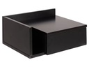 AC Design Nachttisch Ashlan 40 cm x 16.5 cm, Schwarz glanz
