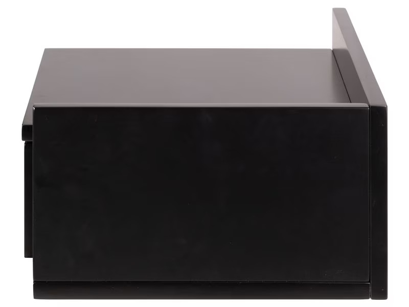 AC Design Nachttisch Ashlan 40 cm x 16.5 cm, Schwarz glanz