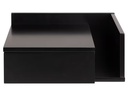 AC Design Nachttisch Ashlan 40 cm x 16.5 cm, Schwarz glanz