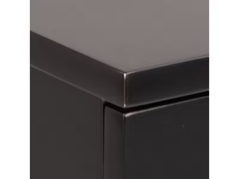 AC Design Nachttisch Ashlan 40 cm x 16.5 cm, Schwarz glanz