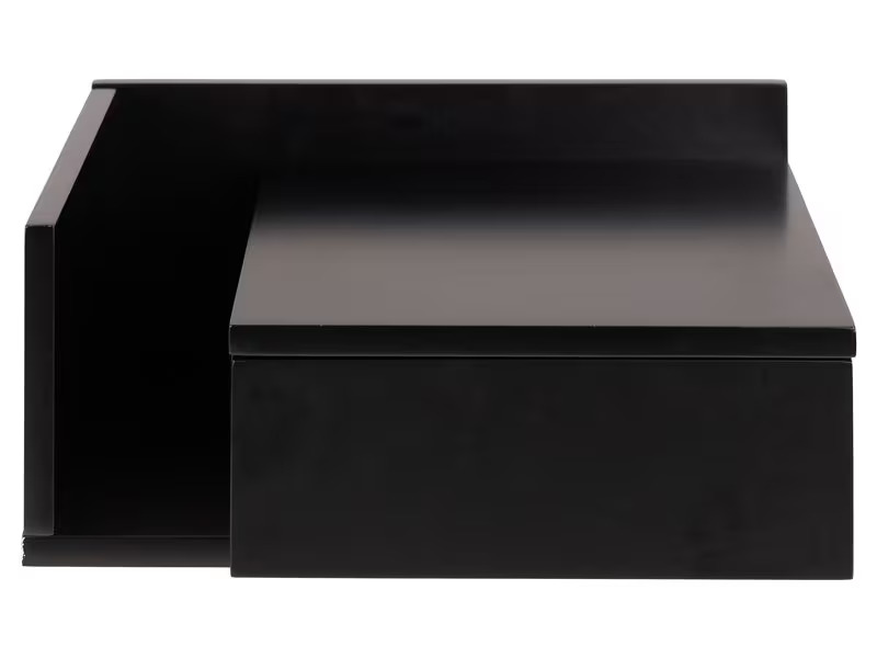 AC Design Nachttisch Ashlan 40 cm x 16.5 cm, Schwarz glanz