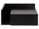AC Design Nachttisch Ashlan 40 cm x 16.5 cm, Schwarz glanz