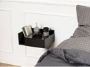 AC Design Nachttisch Ashlan 40 cm x 16.5 cm, Schwarz glanz