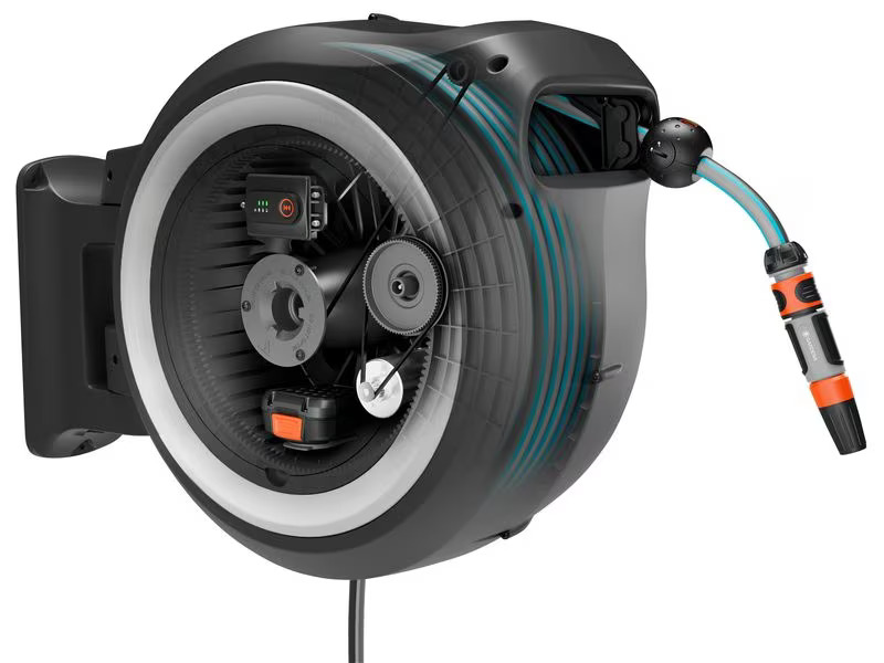 Gardena Wand-Schlauchbox Akku PowerRoll XXL 18 V P4A Set 40 m