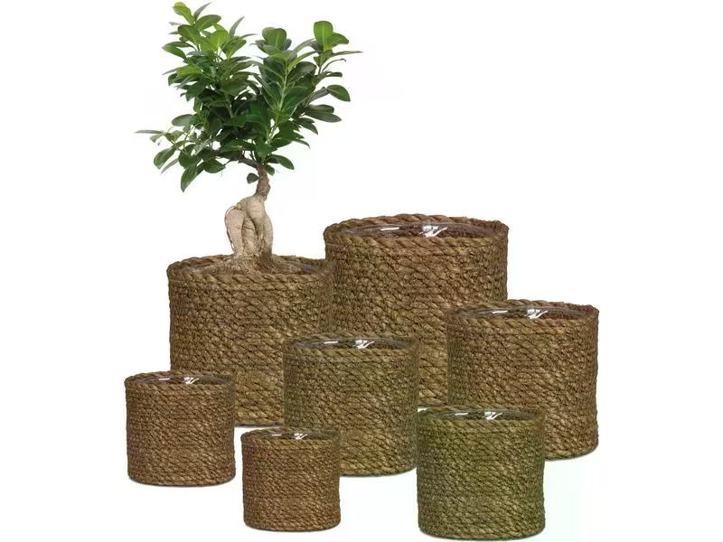 scheurich Pflanzengefäss mit Folie 15 x 13 cm,  Dunkelbraun