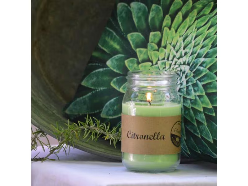 balthasar Gartenkerze Citronella Jar Hellgrün