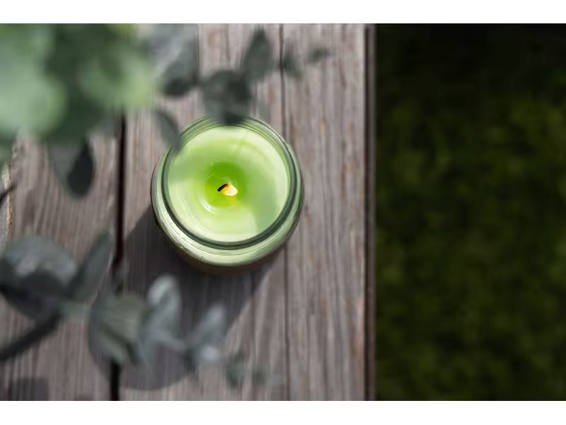 balthasar Gartenkerze Citronella Jar Hellgrün