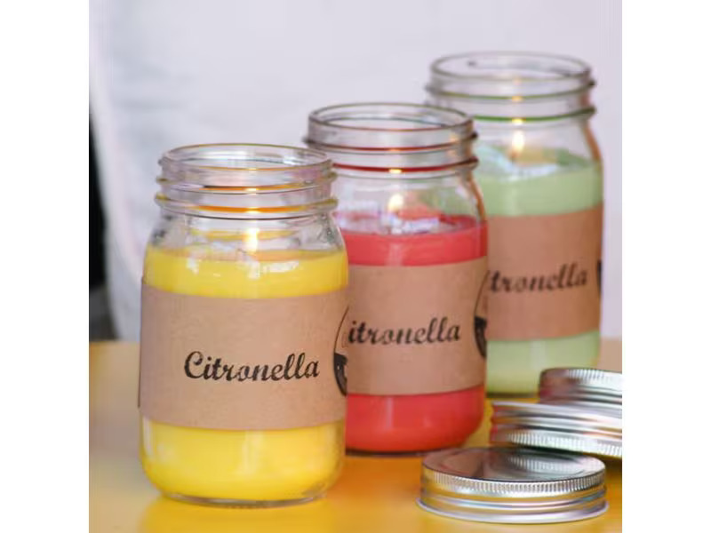 balthasar Gartenkerze Citronella Jar Gelb