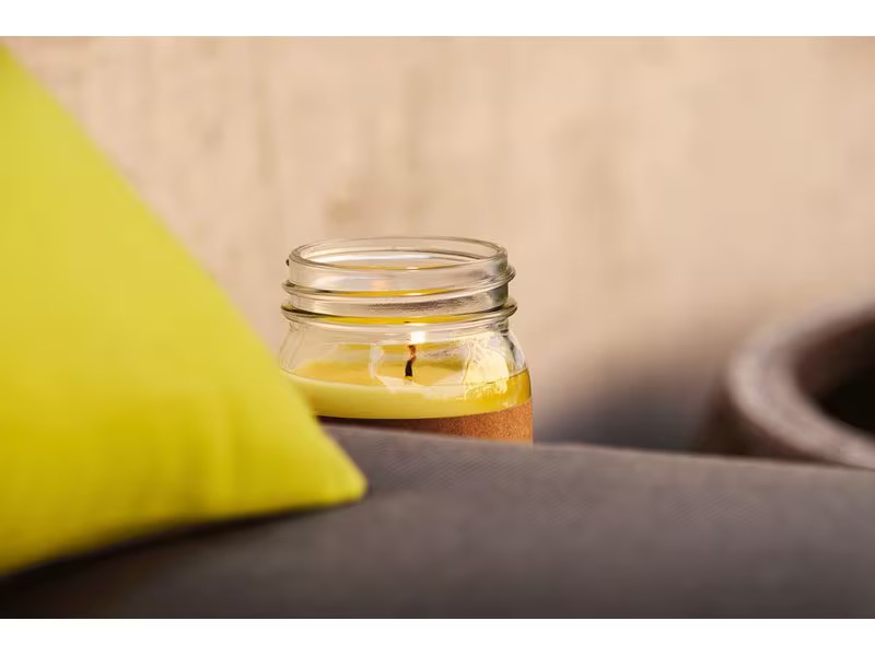 balthasar Gartenkerze Citronella Jar Gelb