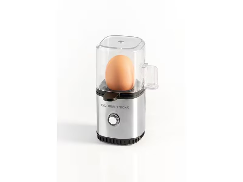 GOURMETmaxx Eierkocher 1, Schwarz/Silber