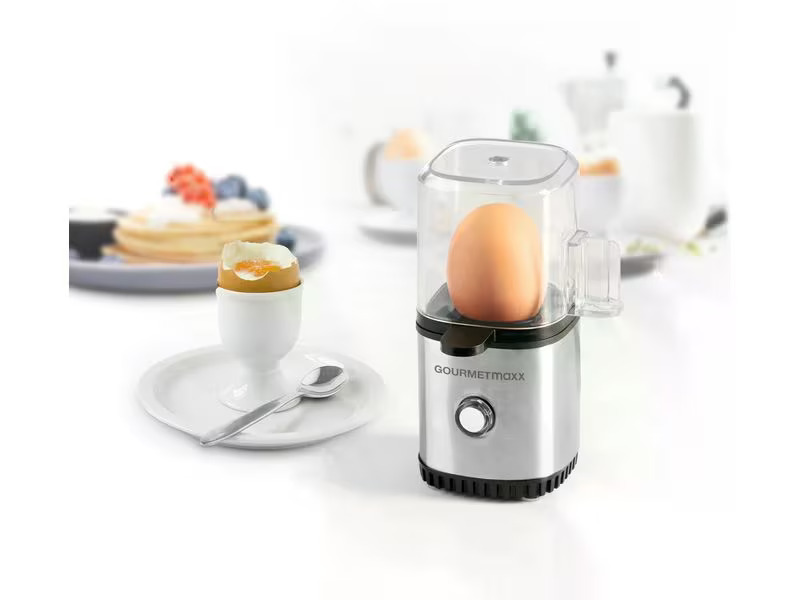 GOURMETmaxx Eierkocher 1, Schwarz/Silber