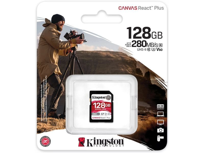Kingston SDXC-Karte Canvas React Plus V60 128 GB