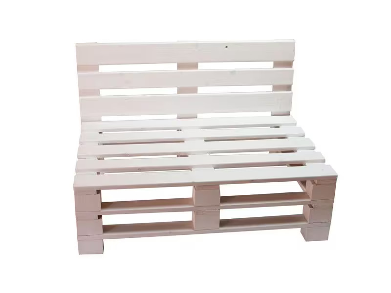 COCON Palettensofa Weiss, 120 x 50/86 x 80