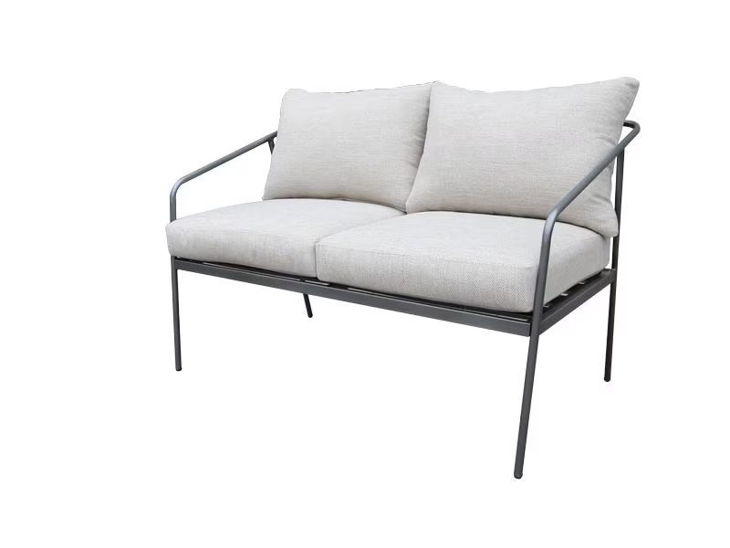 COCON Loungeset Origlio, Beige/Schwarz, 4 Sitzplätze