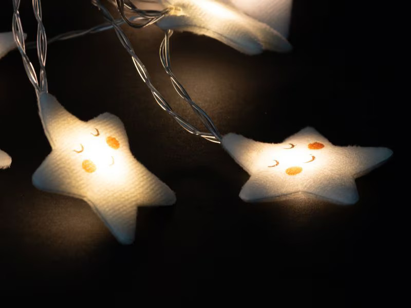 COCON Lichterkette Stoffsterne, 165 cm