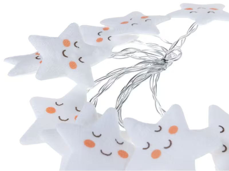 COCON Lichterkette Stoffsterne, 165 cm