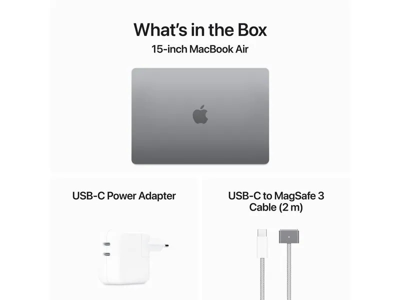 Apple MacBook Air 15 2024 M3 10C GPU / 512 GB / 16 GB Space Grau