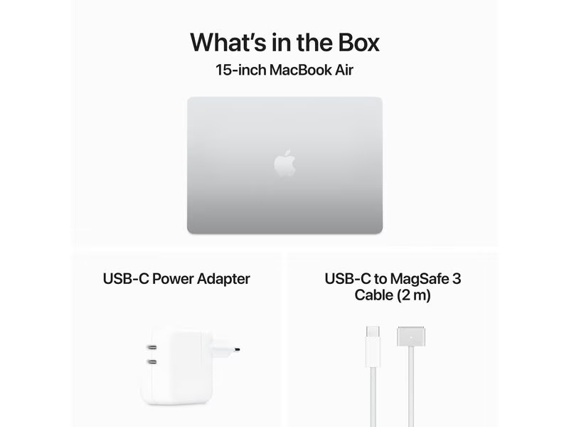 Apple MacBook Air 15 2024 M3 10C GPU / 512 GB / 16 GB Silber