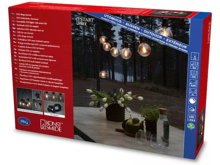 Konstsmide Lichterkette Basis-Set 2394, 10 LEDs, Transparent