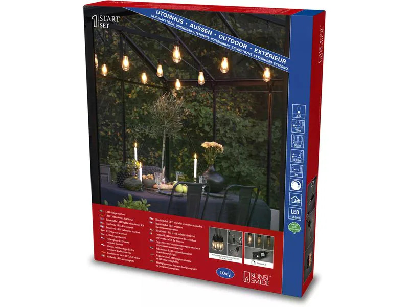 Konstsmide Lichterkette Basis-Set 2351, 10 LEDs, Transparent