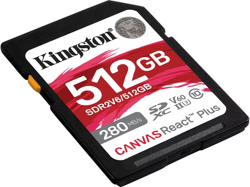 Kingston SDXC-Karte Canvas React Plus V60 512 GB