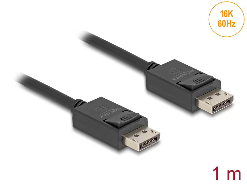Delock Kabel 16K 60 Hz 80 Gbps DisplayPort - DisplayPort, 1 m
