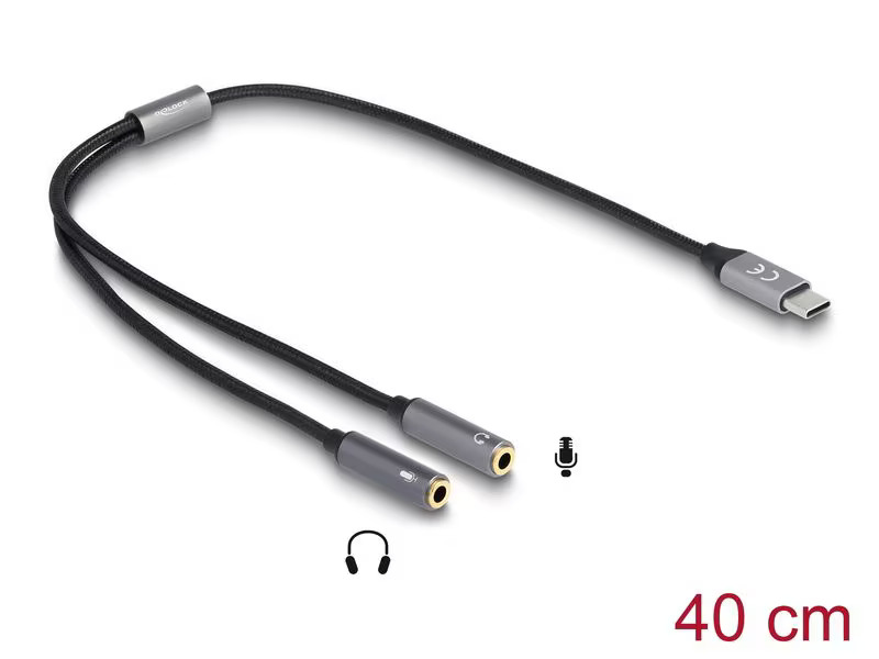 Delock Headset DAC 24 Bit / 96 kHz USB-C - 3.5 mm Klinke