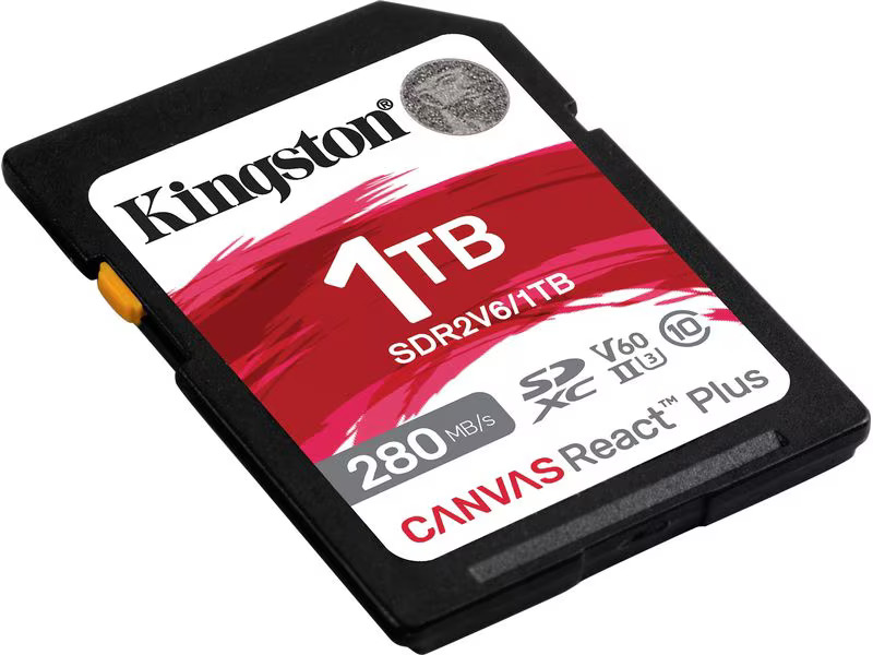 Kingston SDXC-Karte Canvas React Plus V60 1000 GB