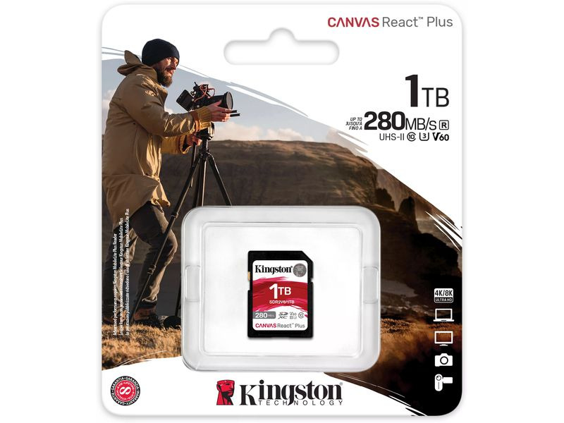 Kingston SDXC-Karte Canvas React Plus V60 1000 GB