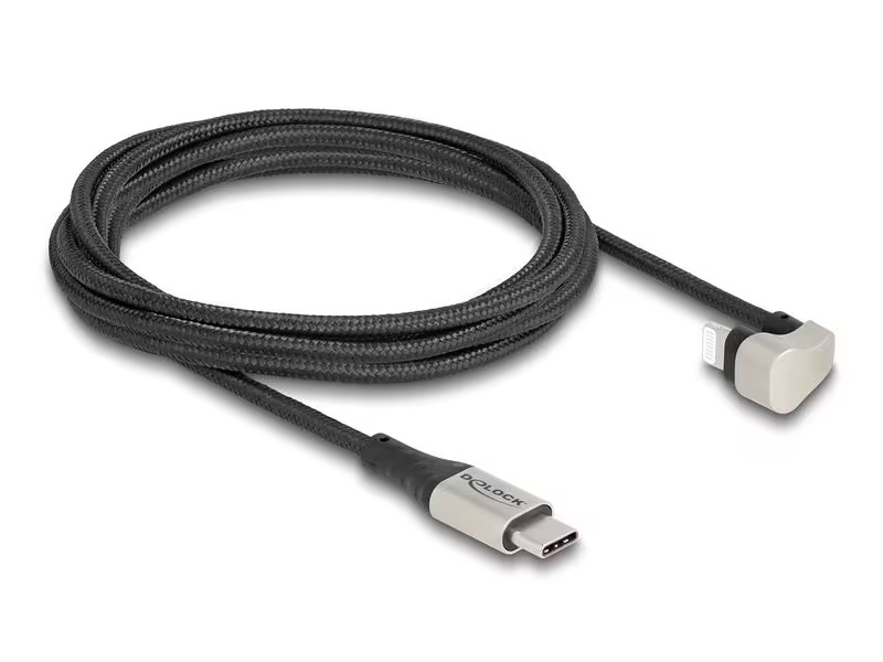 Delock USB 2.0-Kabel 180° gewinkelt USB C - Lightning 2 m