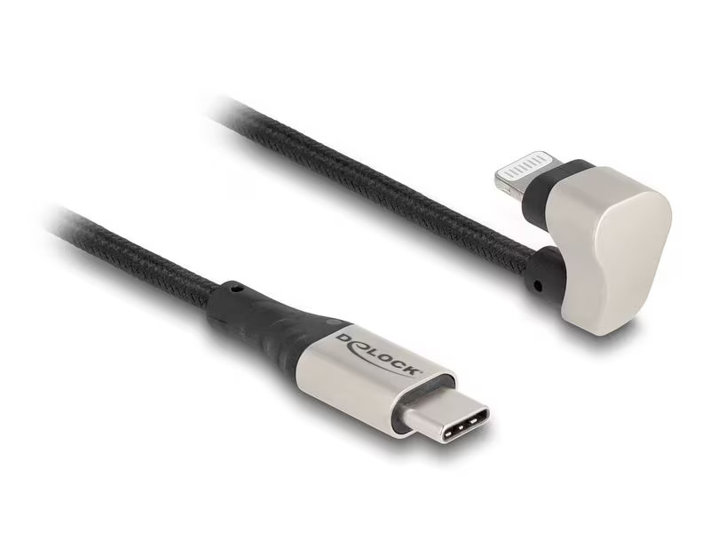 Delock USB 2.0-Kabel 180° gewinkelt USB C - Lightning 1 m