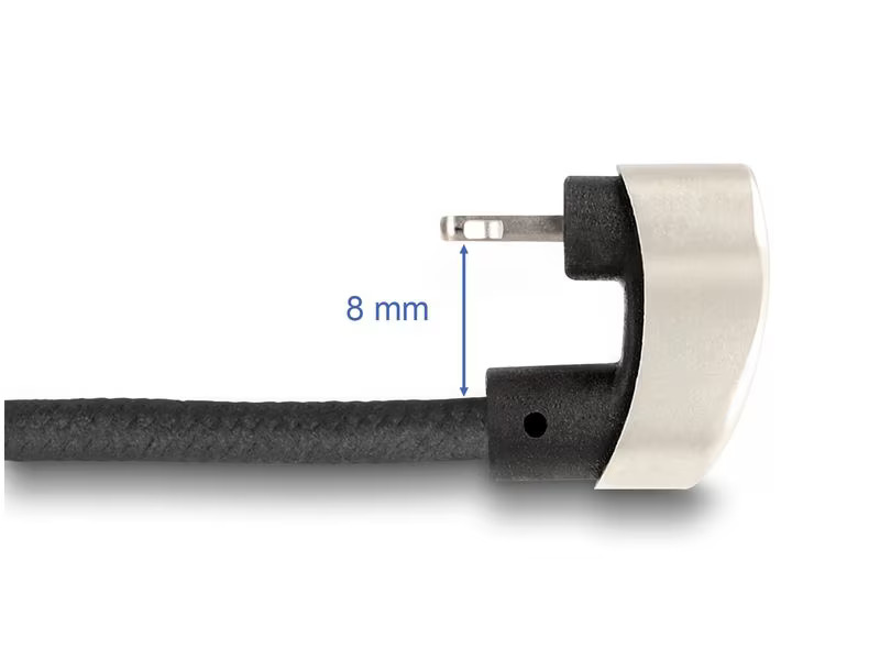Delock USB 2.0-Kabel 180° gewinkelt USB C - Lightning 1 m