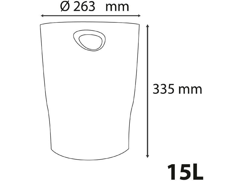 Exacompta Papierkorb Ecobin Skandi 15 L, Pazifikblau