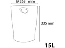 Exacompta Papierkorb Ecobin Skandi 15 L, Pazifikblau