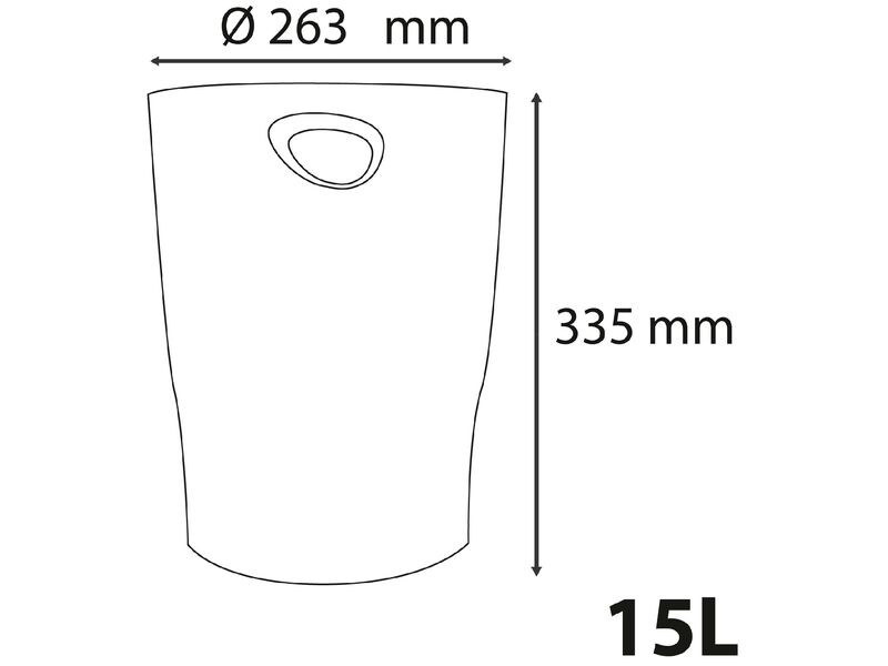 Exacompta Papierkorb Ecobin Skandi 15 L, Hellrosa