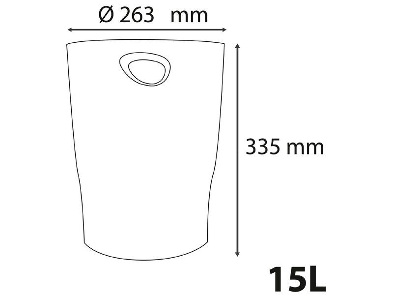 Exacompta Papierkorb Ecobin Skandi 15 L, Altrosa