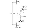GROHE Brausestangenset Vitalio Start 110