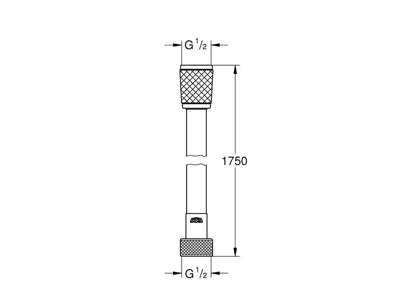 GROHE Brauseschlauch VitalioFlex Trend 1/2, 1.75 m