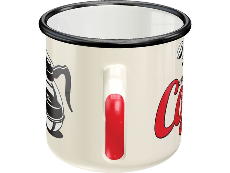 Nostalgic Art Universaltasse Strong Coffee 360 ml, 1 Stück, Rot/Weiss