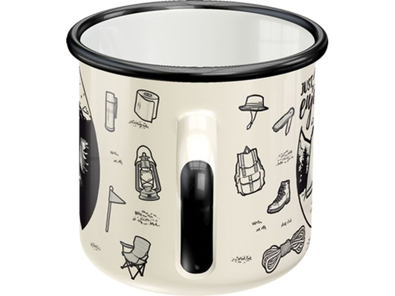 Nostalgic Art Universaltasse Enjoy 360 ml, 1 Stück, Schwarz/Weiss