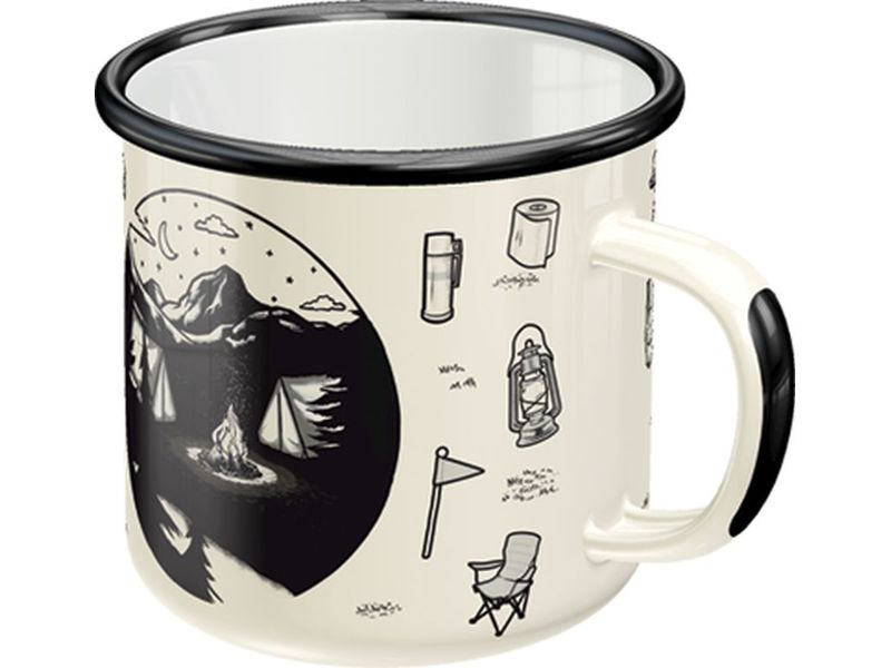 Nostalgic Art Universaltasse Enjoy 360 ml, 1 Stück, Schwarz/Weiss