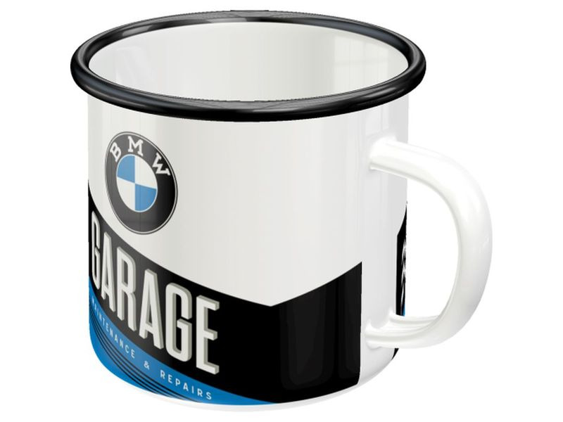 Nostalgic Art Universaltasse BMW Garage 360 ml, 1 Stück, Schwarz/Weiss