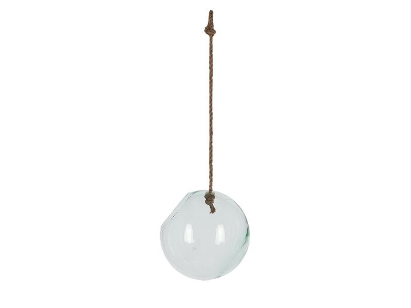 Esschert Design Pflanzenhänger Glaskugel M 20.2 cm, Transparent